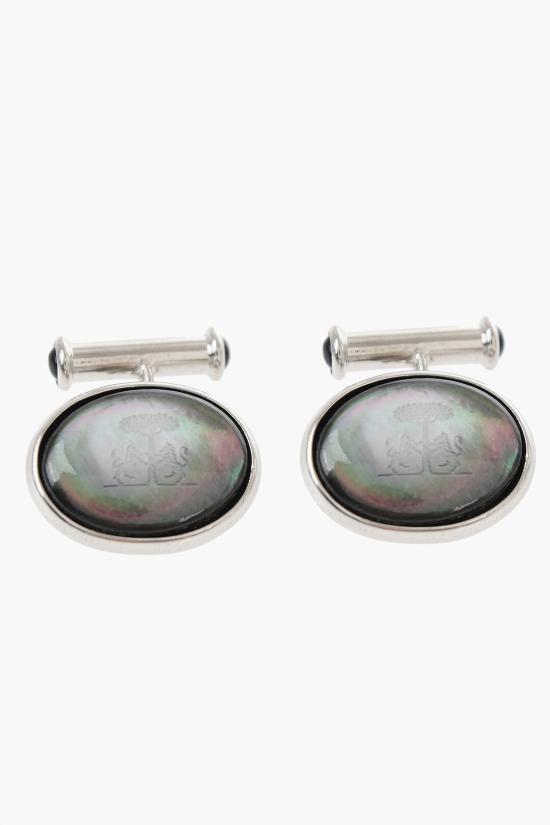  꼬르넬리아니 커프스 링크/타이 홀더 71TG43 3120536 002 Argento Bianco e Nero