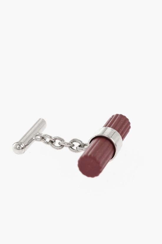  꼬르넬리아니 커프스 링크/타이 홀더 72TG01 3820571 003 Argento Burgundy - CORNELIANI