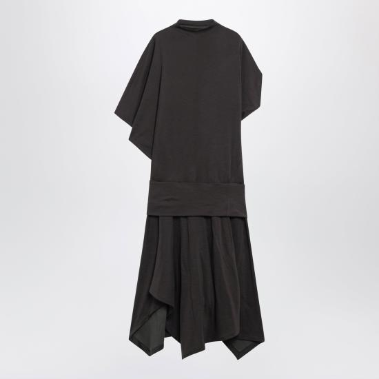 26FW 르메르 비대칭 드레이프 웨이스트 드레스 DR1179LJ1086 Brown