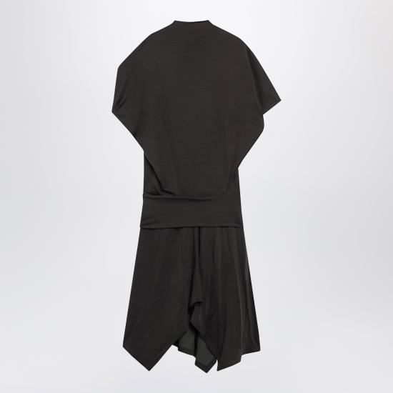 26FW 르메르 비대칭 드레이프 웨이스트 드레스 DR1179LJ1086 Brown - LEMAIRE