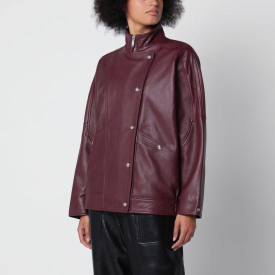 26FW 애니빙 가죽 자켓 A 01 12441LE Burgundy
