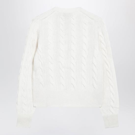 26FW 폴로 랄프로렌 로고 자수 크루넥 가디건 211972104002WO White - POLO RALPH LAUREN