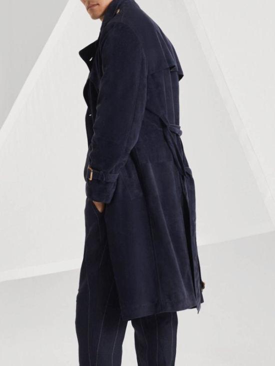  브루넬로 쿠치넬리 트렌치 코트 i239587 NAVY - BRUNELLO CUCINELLI