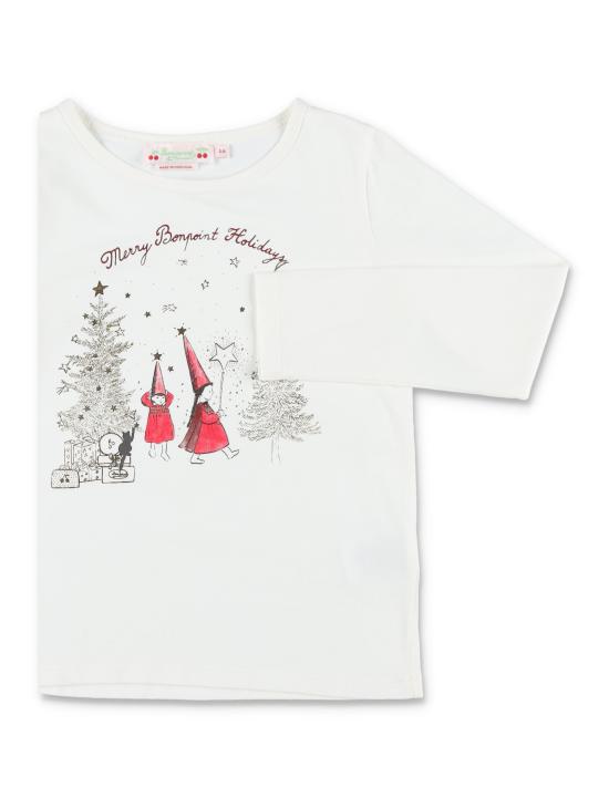 26FW [키즈] 봉쁘앙 티셔츠 N06GTSK00001 102F MILK WHITE - BONPOINT