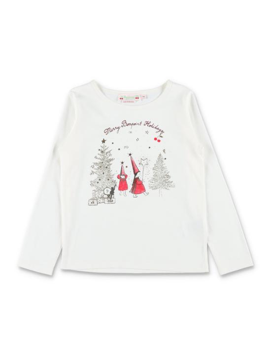 26FW [키즈] 봉쁘앙 티셔츠 N06GTSK00001 102F MILK WHITE