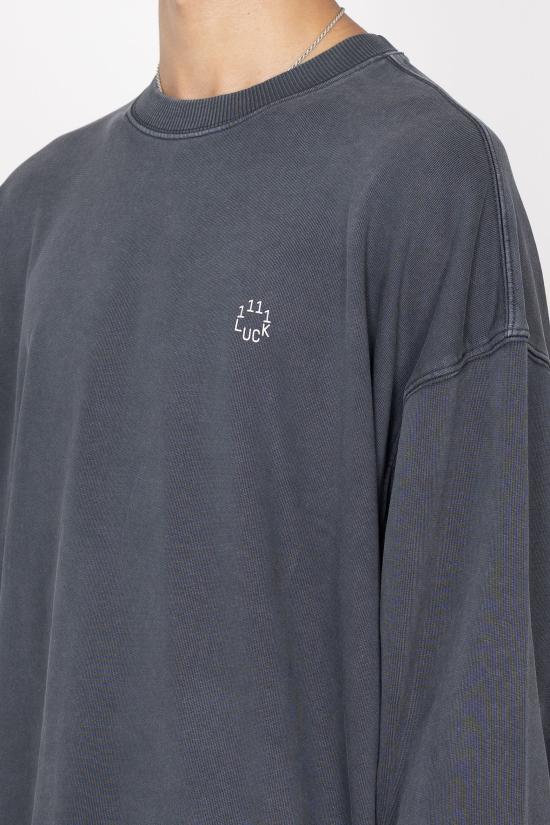 26FW 11:11 L.U.C.K. 긴팔 티셔츠 ANX SW GBR G DYED BLACK ROCK - 11:11 L.U.C.K.