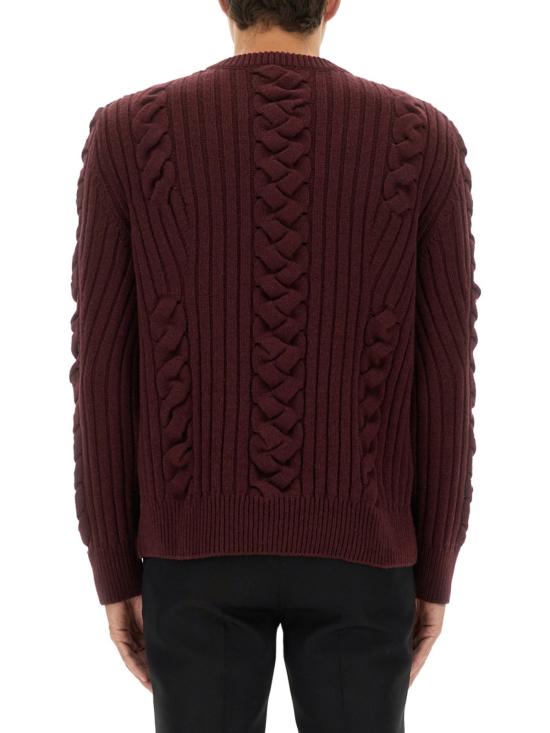  알렉산더 맥퀸 스웨터 울  버건디 - ALEXANDER MCQUEEN