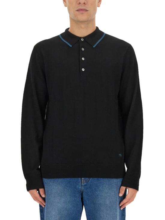  폴 스미스 스웨터 PS  로고 폴로  블랙 - PAUL SMITH