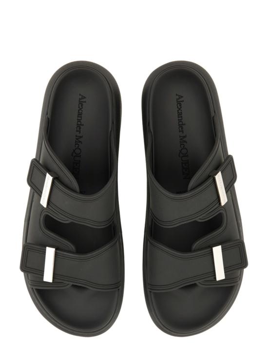  알렉산더 맥퀸 샌들 하이브리드 더블 버클  블랙 - ALEXANDER MCQUEEN