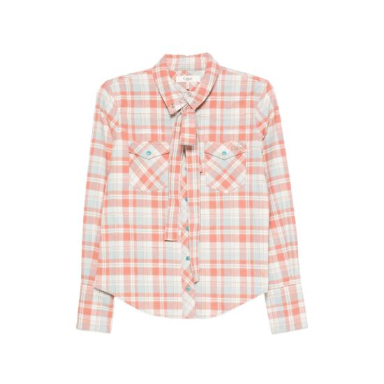 26FW 끌로에 셔츠 26WHT94051 6T4 ORANGE WHITE