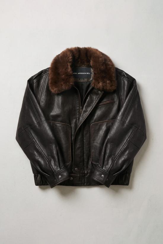 26FW 앤더슨벨 가죽 자켓 awa809m DARK BROWN DOM