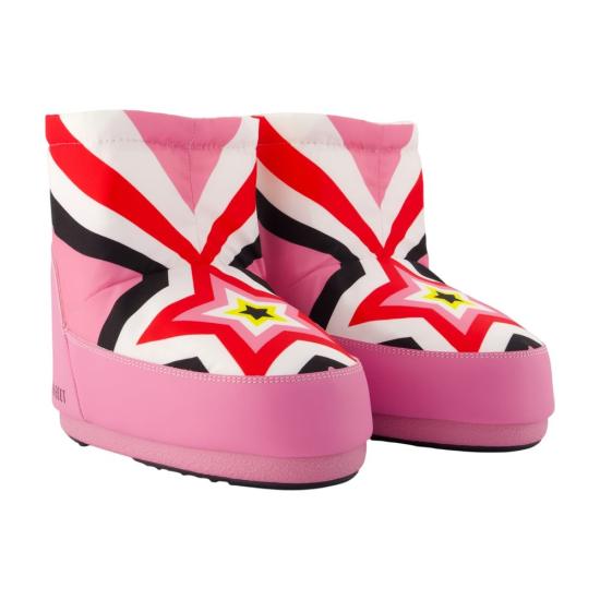 26FW 문부츠 아이콘 나일론 로우 부츠 80D1409970 JV01 PINK - MOON BOOT