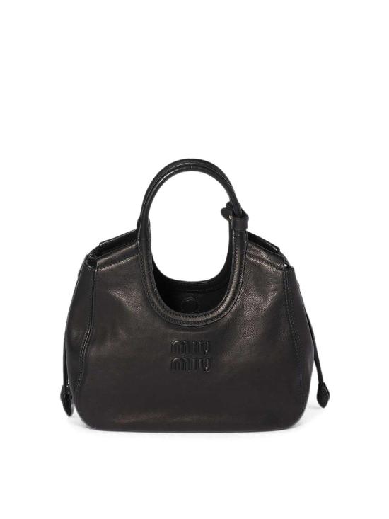 26FW 미우미우 아이비 나파 레더 토트백 5BA337VOOO2BBLF0002 BLACK