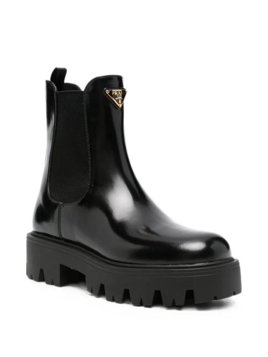 26FW 프라다 브러쉬드 레더 첼시 부츠 1T186OFB050055F0002 BLACK - PRADA