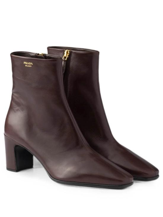 26FW 프라다 레더 트론체티 앵클 부츠 1T708OF065070F0003 BROWN - PRADA
