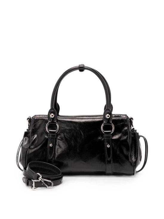 26FW 미우미우 글로시 레더 핸드백 5BA333VOOO2A44F0002 BLACK - MIU MIU