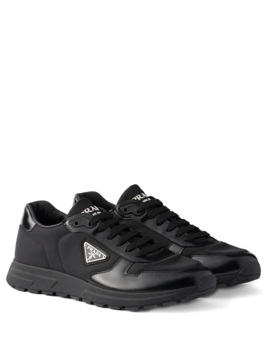 26FW 프라다 프랙스 2.0 스웨이드 시어링 로우탑 스니커즈 2EE443FG0003LF5F0002 BLACK - PRADA