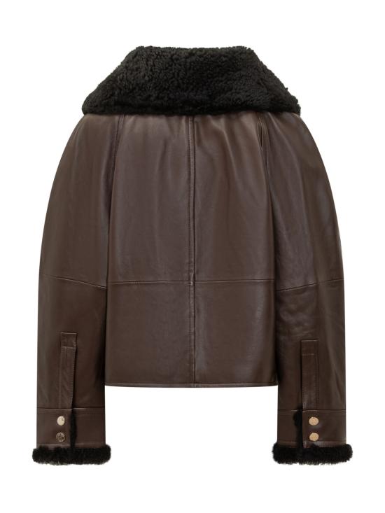 26FW 스포트막스 가죽 자켓 2622446043600 002 MOKA - SPORTMAX