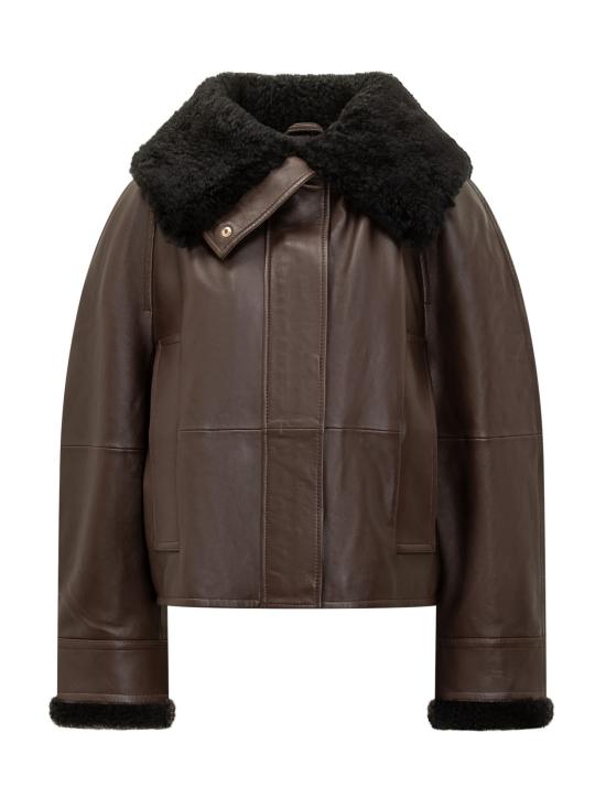 26FW 스포트막스 가죽 자켓 2622446043600 002 MOKA
