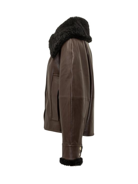 26FW 스포트막스 가죽 자켓 2622446043600 002 MOKA - SPORTMAX