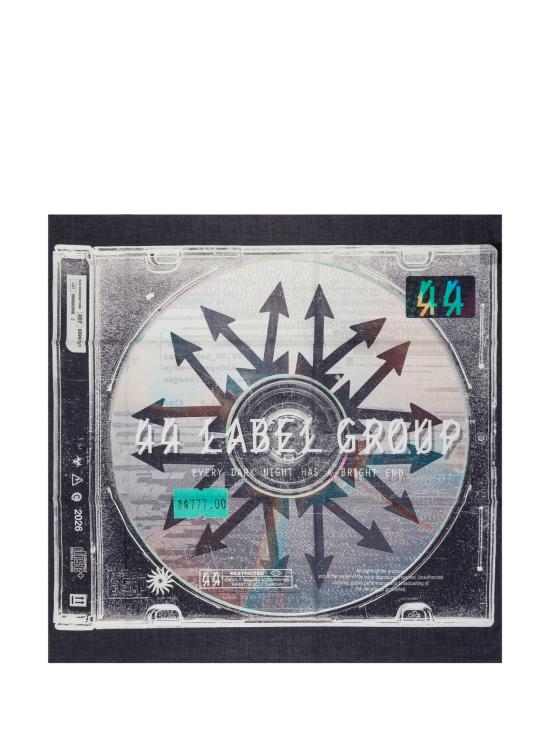 26FW 44레이블 머플러/스카프 B0030687FA686 P876 BLACK COMPACT HOLOGRAPHIC