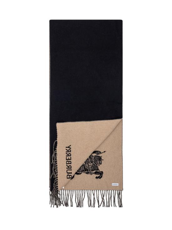 26FW 버버리 EKD 캐시미어 리버시블 스카프 8078783 A7129 CAMEL BLACK - BURBERRY