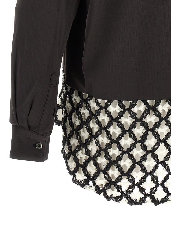 26FW 꼼데가르송 긴팔 셔츠 PRB0160511 White Black - COMME DES GARCONS