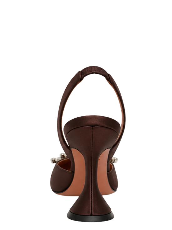 26FW 아미나 무아디 힐/펌프스 BEGUMSLING95 COFFEE SATIN BROWN - AMINA MUADDI