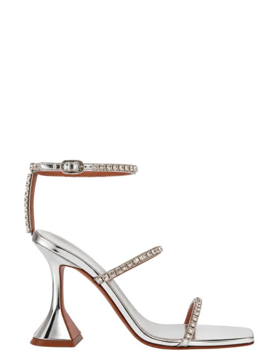 26FW 아미나 무아디 샌들 GILDASANDAL95 SILVER MIRROR WHITE CRYSTALS