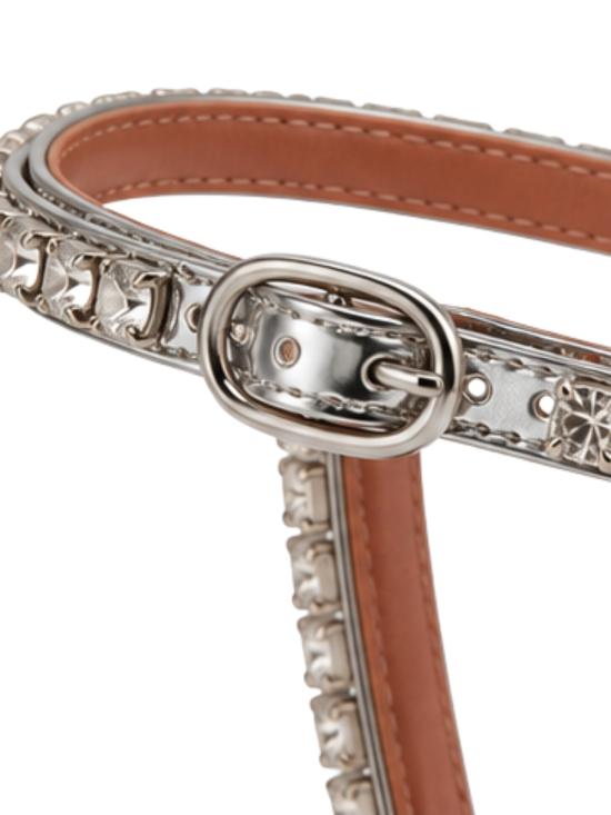 26FW 아미나 무아디 샌들 GILDASANDAL95 SILVER MIRROR WHITE CRYSTALS - AMINA MUADDI