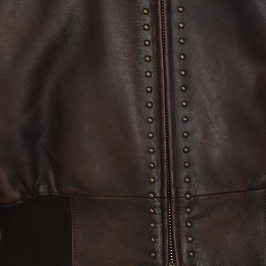 26FW 발렌시아가 가죽 자켓 A009GG TVS072022 BROWN - BALENCIAGA