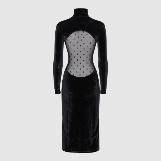 26FW 마린세르 미디 원피스 WDR519ARJER0030 BK99 BLACK - MARINE SERRE