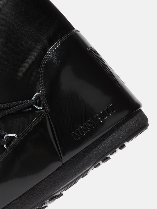 26FW 문부츠 아이콘 글랜스 플래티넘 새틴 부츠 80D1401680 N001 BLACK - MOON BOOT
