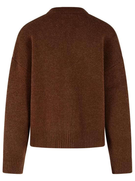 26FW 아미 빅 하트 로고 알파카 니트 가디건 UKC365 KN0135A362 Brown - AMI