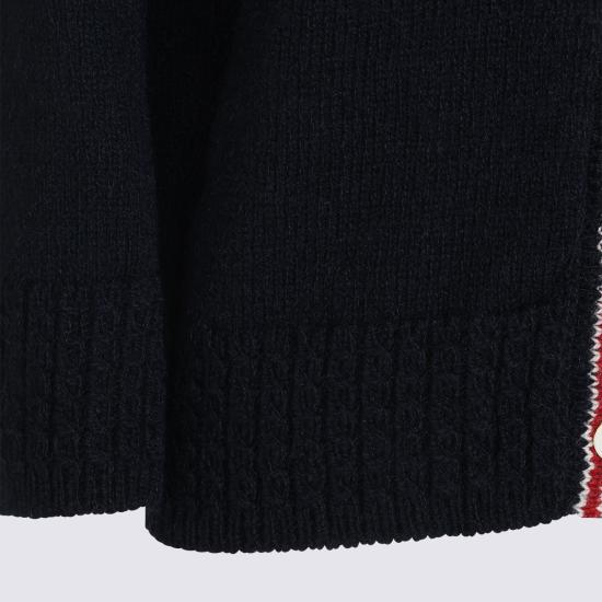 26FW 톰브라운 도네갈 RWB 스트라이프 헥터 포인텔 가디건 FKC719AY1506 415 BLU - THOM BROWNE