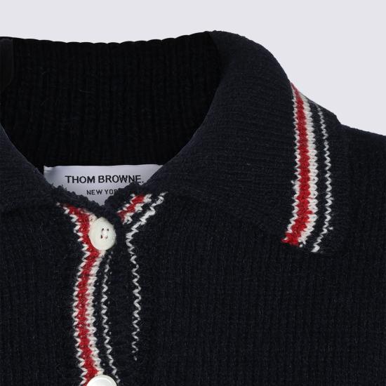 26FW 톰브라운 도네갈 RWB 스트라이프 헥터 포인텔 가디건 FKC719AY1506 415 BLU - THOM BROWNE