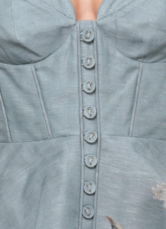 26FW 짐머만 미디 원피스 0247DF263 BBF BLUE - ZIMMERMANN