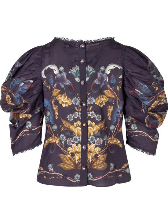 26FW 팜 리오 셔츠 368930 26051 GOLDEN NATURE NAVY BLUE - FARM RIO