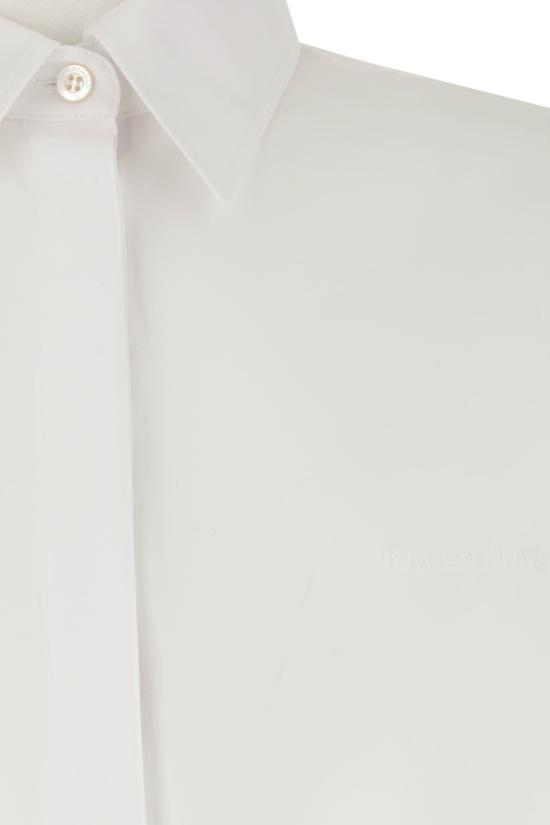 26FW 발렌시아가 숏 슬리브 코튼 포플린 셔츠 A009OPTUM20 9000 White - BALENCIAGA