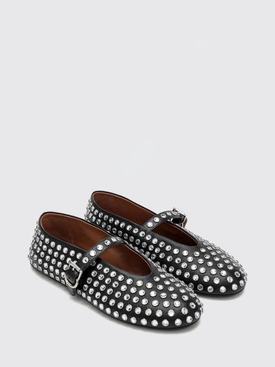 26FW 알라이아 플랫 슈즈 AA3A029CK116 999 Black - ALAIA