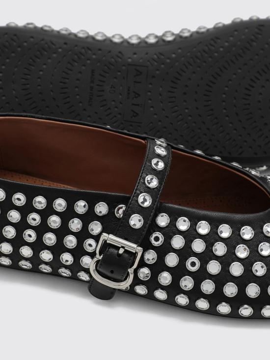 26FW 알라이아 플랫 슈즈 AA3A029CK116 999 Black - ALAIA