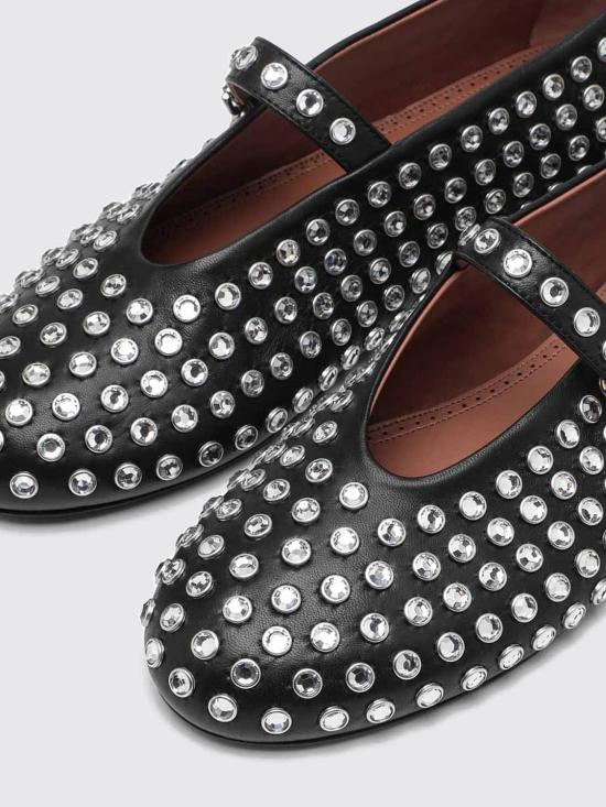 26FW 알라이아 플랫 슈즈 AA3A029CK116 999 Black - ALAIA
