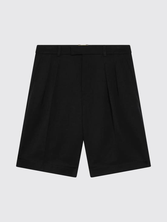 26FW 생로랑 개버딘 버뮤다 쇼츠 A000BDY7E63 1000 Black - SAINT LAURENT