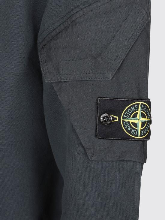 26FW 스톤 아일랜드 브러시드 코튼 슬리브 포켓 스웨트셔츠 6100015S0A20 V005S Green - STONE ISLAND