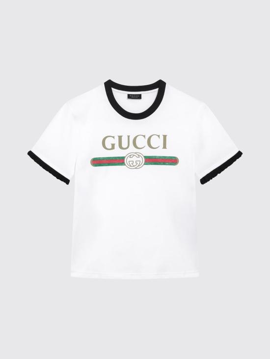 26FW 구찌 프린트 코튼 저지 티셔츠 865051XJHT3 9066 White - GUCCI