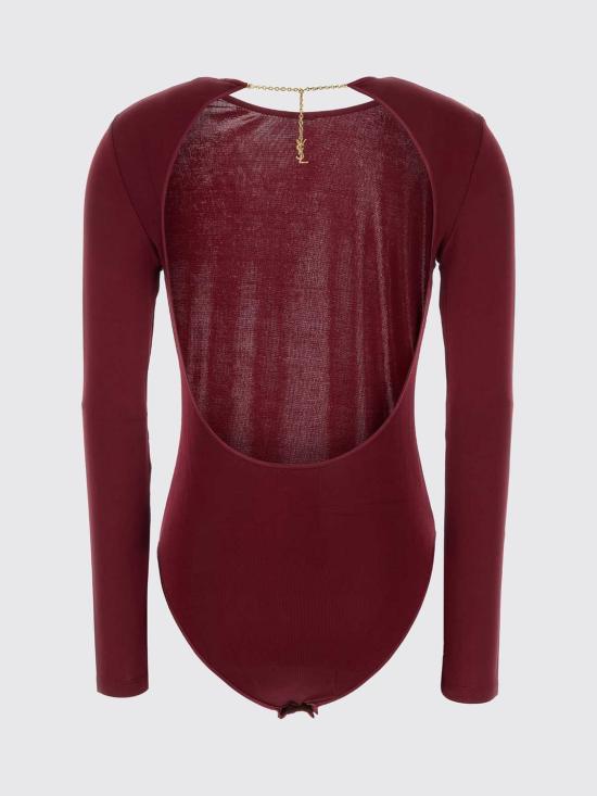 26FW 생로랑 점프수트 876794Y38DS 5860 Burgundy - SAINT LAURENT