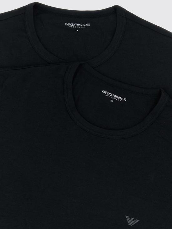 26FW 엠포리오 아르마니 반팔 티셔츠 EM000391AF14132 MC005 Black - EMPORIO ARMANI