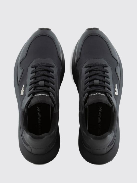 26FW 엠포리오 아르마니 스니커즈 EM003738AF19532 MC005 Black - EMPORIO ARMANI