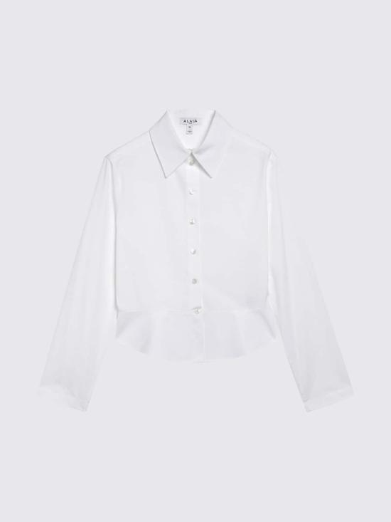 26FW 알라이아 셔츠 AA9C1029T611D 000 White - ALAIA
