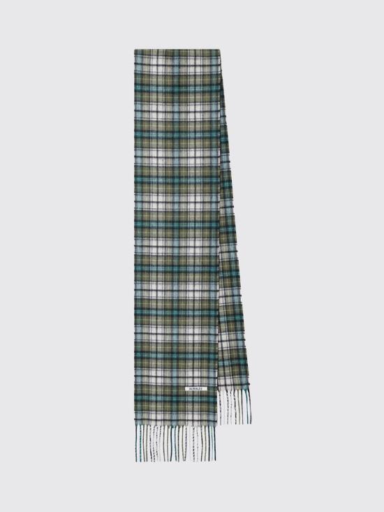 26FW 오라리 머플러/스카프 A26AM02SL MOSS GREEN CHECK
